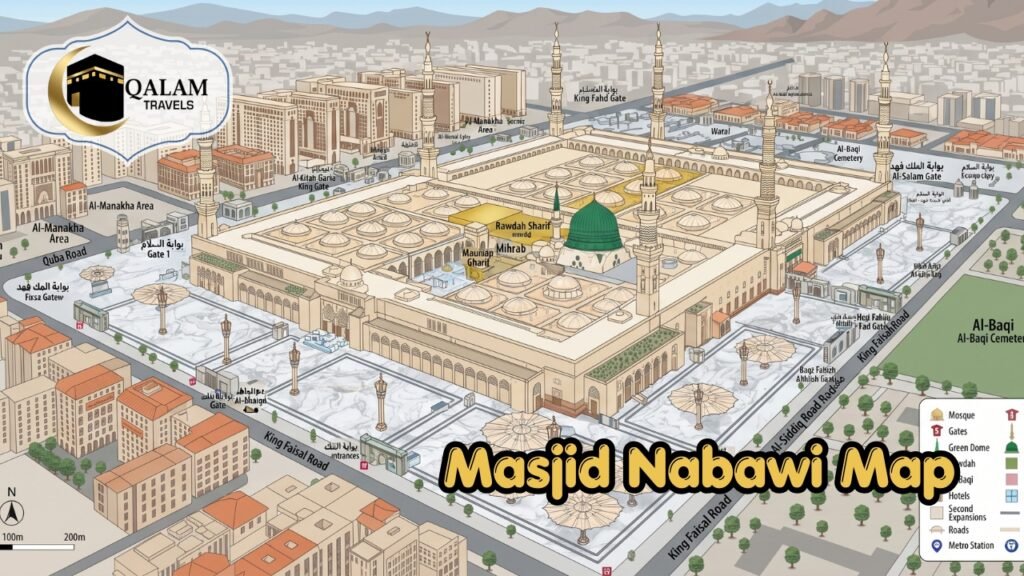 Masjid Nabawi Map With Qalam Travels